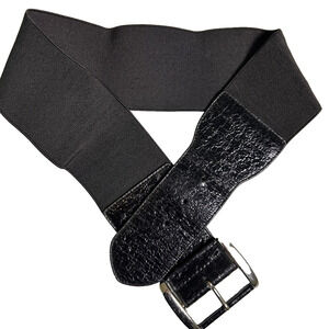 Vintage Y2K Express Stretch Belt Womens XS/S Oversized Thick Faux Snakeskin